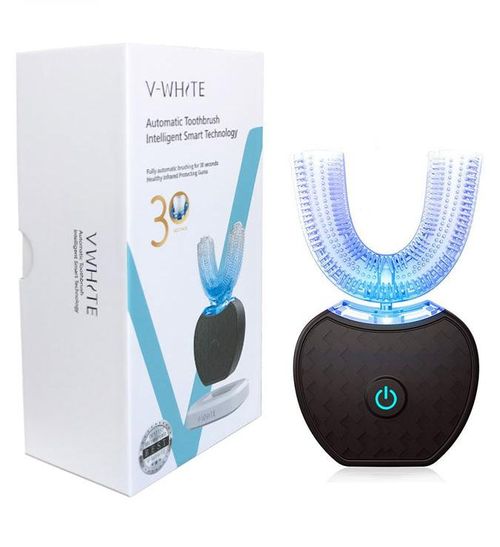 Rechargeable Smart 360° Electric Toothbrush — U-Shaped Automatic Sonic Soft Brush with Light for Whitening & Oral Care, Suitable for Students, Children & Travel