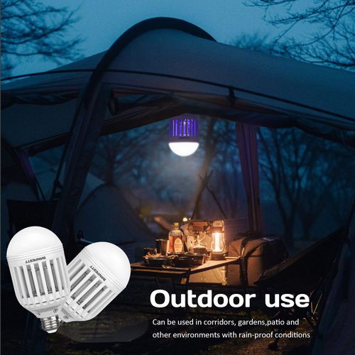 New 2-in-1 LED Mosquito Killer Bulb, E27 Screw Base Lighting & Insect Zapper Lamp, Suitable for Indoor and Outdoor