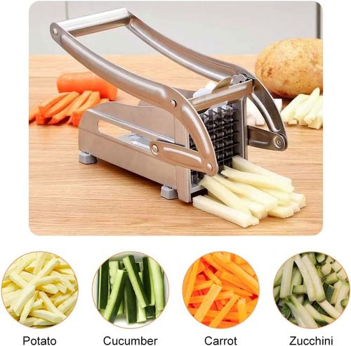 French Fry Cutter Stainless Steel Manual 2 Blade Sizes