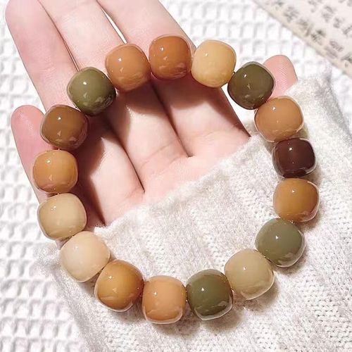Natural Large Round Bodhi Seed Bracelet, Vintage Ethnic Prayer Beads, Hand Play Wenwan Jewelry for Unisex