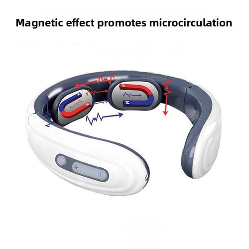 Electric Pulse Neck Massager  | Cervical Massager with Extra Massage Pads | 6 Massage Modes Magnetic Therapy, Rechargeable Portable Massager for Neck, Back, Waist, Arms & Legs