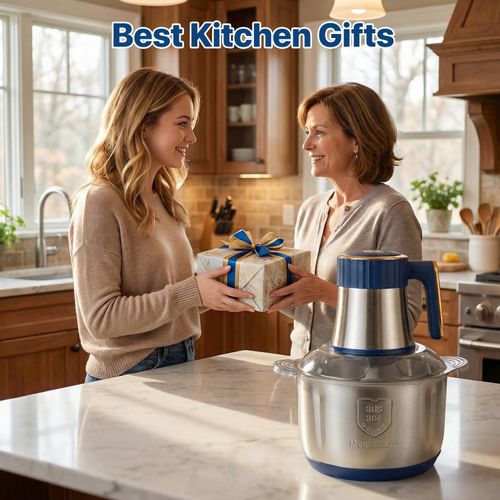 Stainless Steel Electric Meat Mincer, Household Multi-purpose Food Blender for Meat and Baby Puree