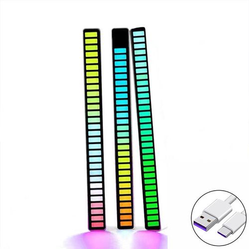 16-Color RGB Sound-Activated Rhythm Light — Dynamic Ambient Music Lamp for Cars & Desktops, LED Sound-Pickup with Audio Rhythm Recognition
