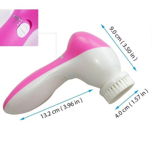 5-in-1 Portable Electric Facial Cleansing Brush & Massager — Rotating System for Deep Cleansing & Makeup Residue Removal