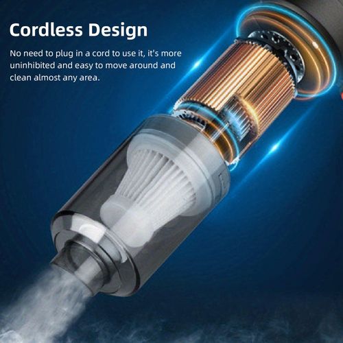 2-in-1 Cordless Handheld Car Vacuum | USB Rechargeable Suction & Blower | Portable Vacuum for Car, Home & Keyboard
