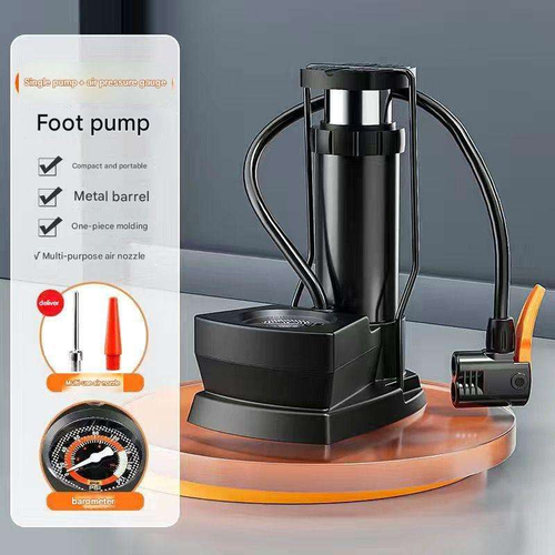 New-style universal high-pressure foot-operated air pump for home use – portable inflator for motorcycle tires, basketballs, and more.