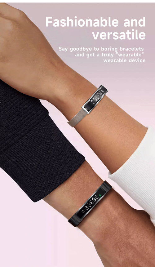 Smart Bracelet with Titanium Alloy Casing — Heart Rate, Blood Oxygen, Stress & Sleep Monitoring, Pedometer, App-Controlled for Swimming & Daily Fitness