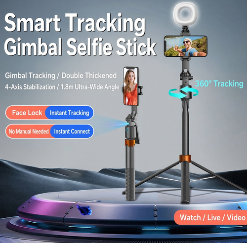 AI Auto Face Tracking Phone Holder | 360° Smart Tracking
