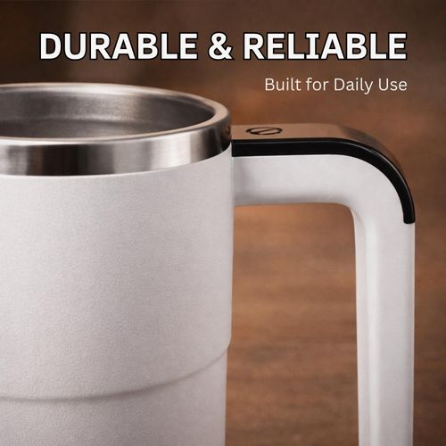 Auto Mixing Fitness Shaker Cup, Smart Temp Magnetic Stirrer, Portable Coffee & Milkshake Mixing Mug