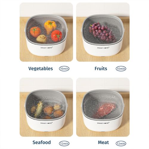Fruit And Vegetable Ultrasonic Cleaning Basket Large Capacity Drain Washing Machine Electric Kitchen Ingredient Purifier Electric Fruits- And Vegetable Purifier Washing Machine