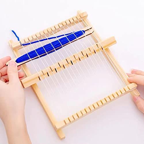 Small Weaving Loom .Loom Speedweve Type Weave Tool, Wooden Darning Mini Loom Machine for Beginners, Household Quickly Mending Craft DIY for Jeans, Socks and Clothes