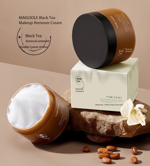 MAIGOOLE Dark Tea Cleansing Balm, 3-in-1 for Eyes, Lips & Face, Gentle, Non-irritating, No Stinging Eyes & Non-comedogenic