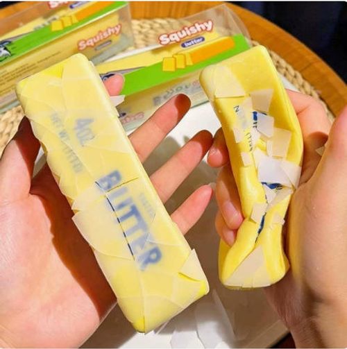 New Crispy-Crust Butter Stick PU Squeeze Toy – Stress-Relief Fidget Item