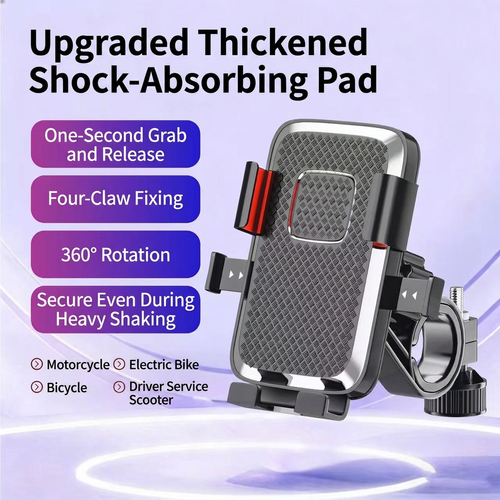 Phone Mount for Electric Scooters, Motorcycles, and Bicycles – Ideal for Navigation and Filming