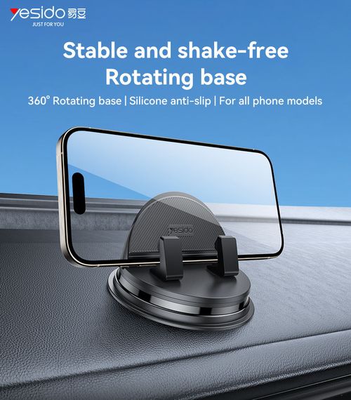 Rotatable Suction Cup Car Holder, Stable Placement on Dashboard, Multi-use Phone Mount