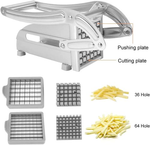 French Fry Cutter Stainless Steel Manual 2 Blade Sizes