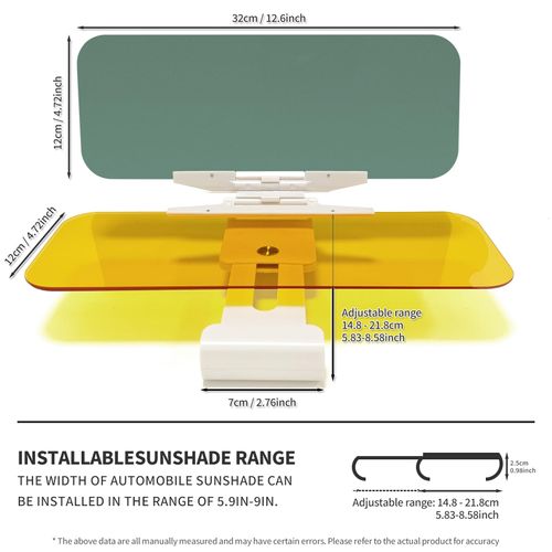 Car anti-glare sun visor with anti-glare function for both day and night use, car night vision, and strong light protection.