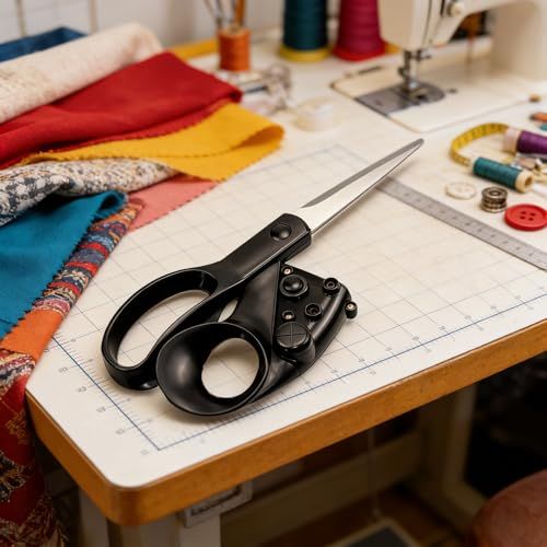 Laser Guided Scissors, Precision Straight Cut Fabric Shears, Stainless Steel Sewing Craft Scissors