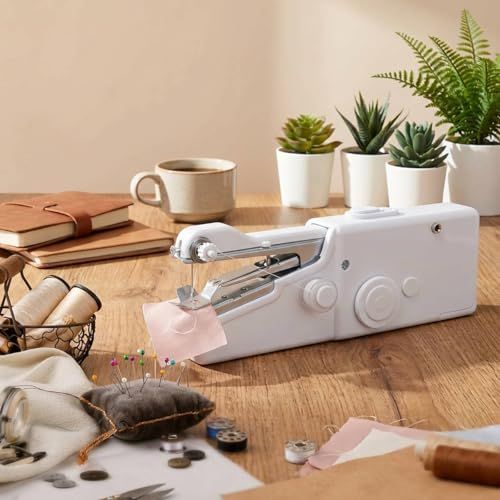 Handheld Sewing Machine, Mini Hand Sewing Machine Portable for Beginners with Charging, Easy To Use, Suitable for Sewing Clothes, Family Travel, DIY