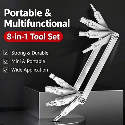 Folding Portable Multifunction Bike Hex Wrench Repair Kit