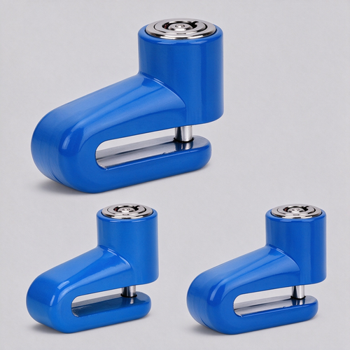 Pack of 4 Bike Disc Brake Lock, Anti-Theft Motorcycle Wheel Lock, Waterproof Portable Security Lock with 2 Keys & Mount Bracket