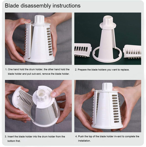 Rotary Cheese Grater, Large Vegetable Food Shredder, 5 Blades Easy to Clean,12x Faster Shredding,Strong Suction Base,Blades Storage Box,Round Mandoline Slicer&Chopper for Salad,Nut,Greenad