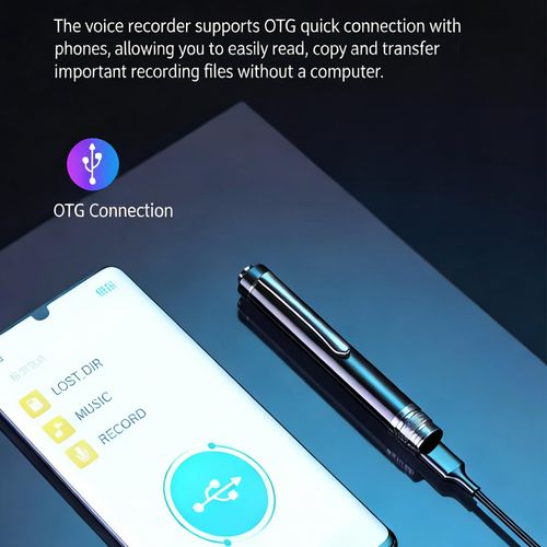 64GB Digital Voice Recorder with Noise Reduction & Voice Activation