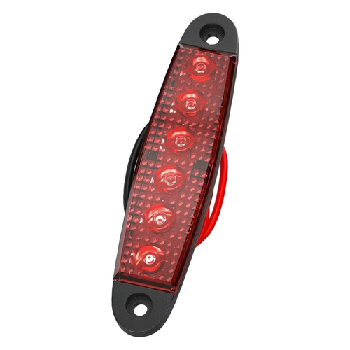 5-pack Essential for Nighttime Use Ultra-thin Long Strip 6LED Car Side Light, Truck Taillight, Boat Vehicle Night Driving Signal Light, Side Warning Light