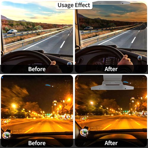 Car anti-glare sun visor with anti-glare function for both day and night use, car night vision, and strong light protection.
