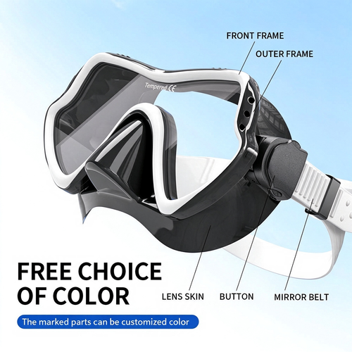 Snorkeling Set for Men and Women – Large-Frame Silicone Diving Mask and Snorkel
