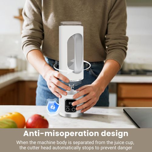 12 Blades Portable Ice Crushing Juicer Cup USB Rechargeable Smoothie Blender for Outdoor Camping Home