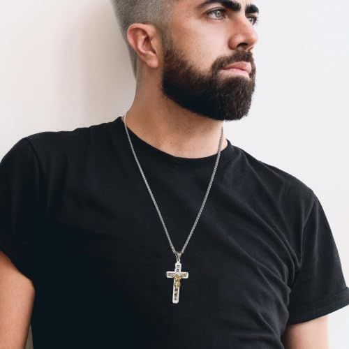 Cross Alloy Necklace for Men Women, Simple Stylish Pendant Necklace Daily Wear Jewelry