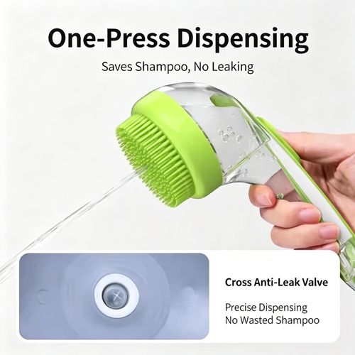 Refillable Pet Shower Scrubber, Soft Silicone Grooming Massager for Bathing