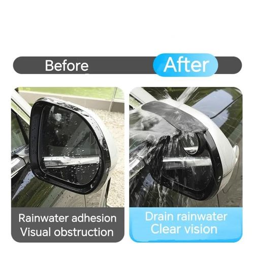 2 in 1 Snap-on Car Side Mirror Rain Deflector with Blind Spot Mirror, Universal Rearview Mirror Auxiliary Mirror