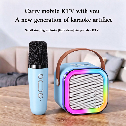 K12 Bluetooth Speaker & Wireless Microphone – Mini Karaoke System for All Ages, Electronic Toy, and Ultimate Singing Gadget