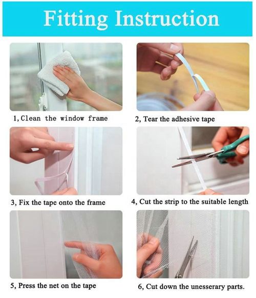 DIY Polyester Window Screen – Removable, No-Drill, Anti-Mosquito Mesh with Self-Adhesive Velcro for Home Use