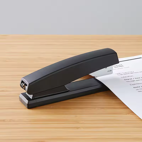 Portable Effort-Saving Stapler — Multifunctional Student & Office Supply, Includes 50 Staples (Black)