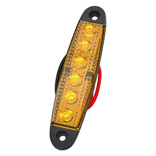 5-pack Essential for Nighttime Use Ultra-thin Long Strip 6LED Car Side Light, Truck Taillight, Boat Vehicle Night Driving Signal Light, Side Warning Light
