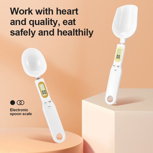 High-Precision Digital Spoon Scale with LCD Display — 500g Portable Kitchen Scale for Seasonings, Food & Pet Kibble, Ideal for Cooking, Baking & Pet Feeding