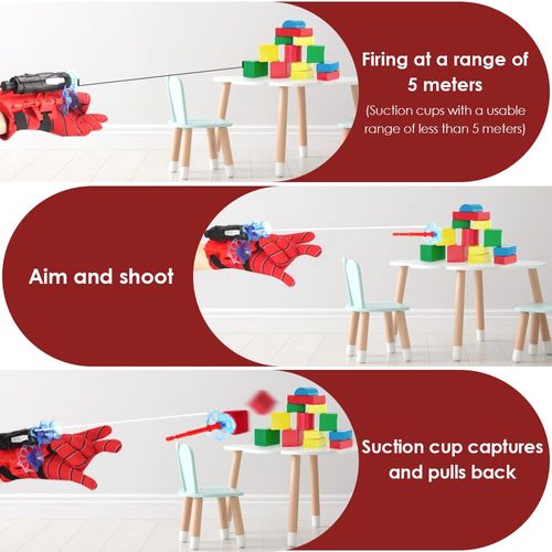 Hero Spider Wrist Eject Toy, Wrist Soft Dart Launcher, Kids Role Play Toy