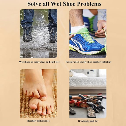 Shoe Dryer, Quick Drying Deodorizing Boot Dryer, Super Quiet, Overheating, Foldable Design Shoe Glove Warmer for Shoes Socks Ski Boots, White