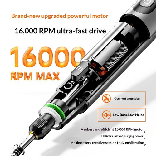 Mini Cordless Rotary Tool, 6-Speed, 3.7V Rechargeable Rotary Tool Kit with 36 Accessories, USB Charging Digital Display Multi-Purpose DIY Tool for Sanding, Polishing, Drilling, Engraving