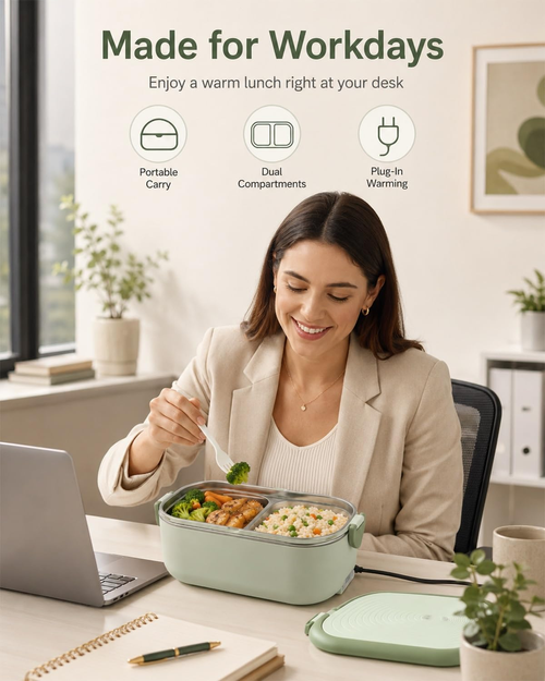 Buy Portable Electric Heated Lunch Box | Food Warmer for Office & Travel
