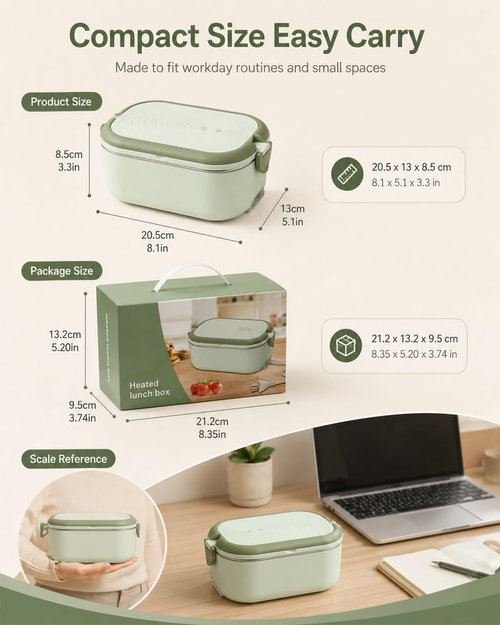 Buy Portable Electric Heated Lunch Box | Food Warmer for Office & Travel