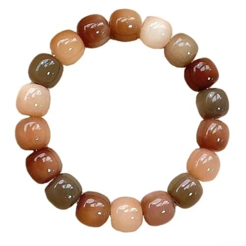 Natural Large Round Bodhi Seed Bracelet, Vintage Ethnic Prayer Beads, Hand Play Wenwan Jewelry for Unisex