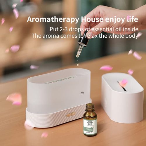 Creative Fireplace Flame Diffuser, 7 Color LED Night Light, Quiet Ultrasonic Mist Humidifier & Aromatherapy 2 in 1