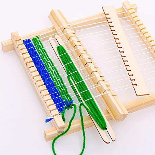 Small Weaving Loom .Loom Speedweve Type Weave Tool, Wooden Darning Mini Loom Machine for Beginners, Household Quickly Mending Craft DIY for Jeans, Socks and Clothes