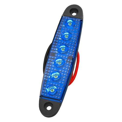 5-pack Essential for Nighttime Use Ultra-thin Long Strip 6LED Car Side Light, Truck Taillight, Boat Vehicle Night Driving Signal Light, Side Warning Light