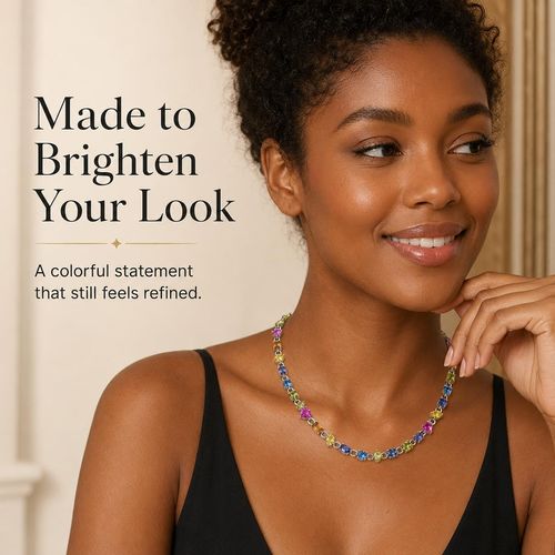 Stylish, versatile, and minimalist colorful pendant necklace for women—a chic accessory for the collarbone area.
