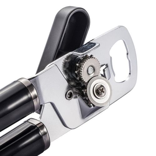 Stainless Steel Manual Can Opener — Multifunctional Safety-Edge Opener for Cans & Bottle Caps